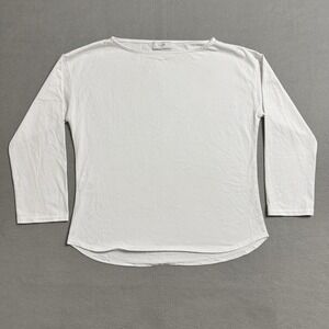 Slobe Iena Shirt Womens M White Long Sleeve Minimal‎ Casual Japan Everyday Basic